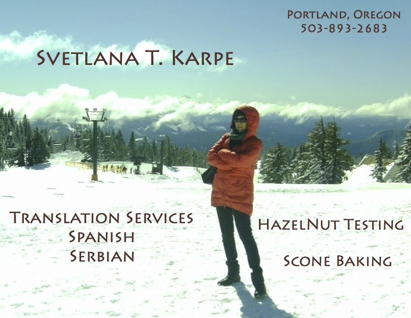 Svetlana T. Karpe - Translation Services, English to Serbian, Spanish to English, Portland, Oregon